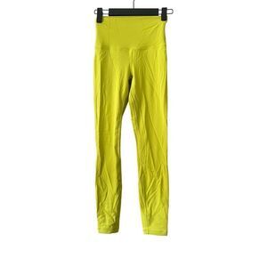 Lululemon Align High Rise Pant 25” Yellow Serpentine Size 2